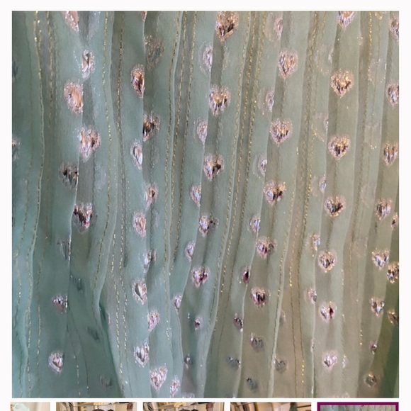 For Love and Lemons Jana Heart Blouse in Mint - Picture 2 of 2